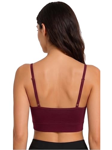 Image of Women Cotton Sports Bra with Removable Pads | Adjustable Straps | Non-Wired Padded Everyday Bra | Comfortable Yoga, Gym, Bra (Size 28 to 34)