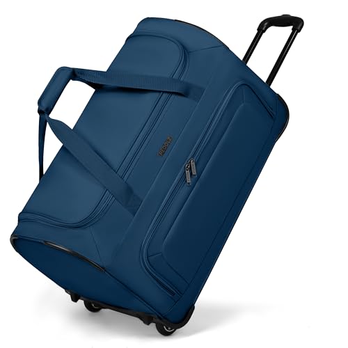 REDOLZ Sac de Voyage à roulettes M 61 cm | Trolley 71 L léger pour Homme & Femme | Duffle...