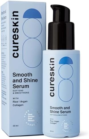 Cureskin Anti-Frizz Hair Serum with Argan Oil, Rice & Collagen, 1.69 Fl Oz