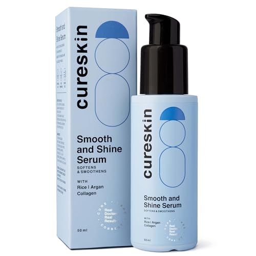 Cureskin Smooth and Shine Hair Serum for Dry Frizzy Hair Women and Men | Helps Reducing Hair Breakage, Frizz and Detangels for Strong, Protected and Shiny Hair