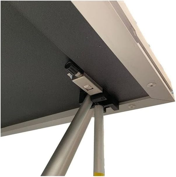 NLIGHTING® Tavolo DJ Portatile Professionale per Console DJ Postazione DJ con Base Raiser Pieghevole e Richiudibile a Ragno, in alluminio nero e grigio