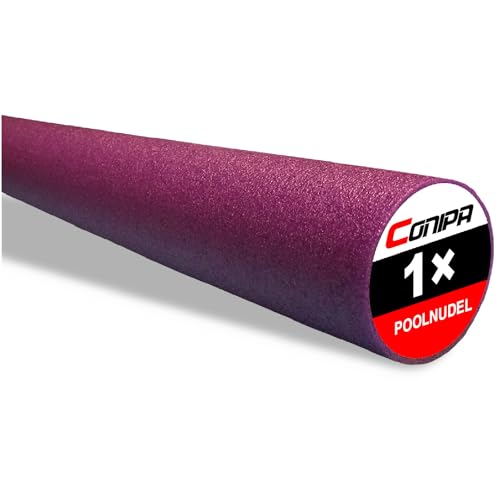 Conipa® - 1 Stück Schwimmnudel (160 x 7 cm) Kinder & Erwachsene (aus Schaumstoff) - Poolnudel & Pool-Spielzeug Set ab 3-10 Jahre (Made IN Europe) - Pool Wassernudel & Pool-Nudel (1 x Lila)