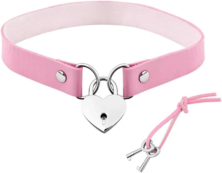 YangQian Lock Collar Necklace for Women Halloween Black Leather Key Choker Necklace Punk Rock Accessories for Woman Goth Neck Chains