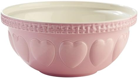Mason Cash Chip Resistant Earthenware S12 Mixing Bowl, Pink, 29 cm