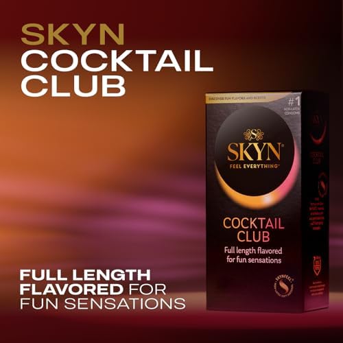 SKYN Cocktail Club Flavored Latex-Free Lubricated Condoms, 36 Condoms - 1