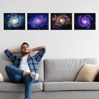 ملصق Insire Galaxy، فن الحائط، ملصقات علم الفلك للجدران، ملصق المجرات - غير مؤطر (8x10)