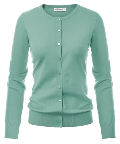 GRACE KARIN Womens Blue Cardigan Sweaters Trendy Summer Lightweight Cardigans for Women Shrug Outfits Clothes S — view 5