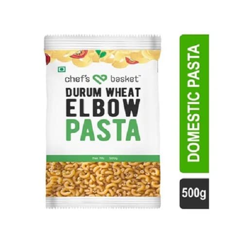 Image of Chef's Basket - Durum Wheat Elbow Pasta | Vegetarian | Made With Durum Wheat Semolina | 500 gm (Pack of 2)