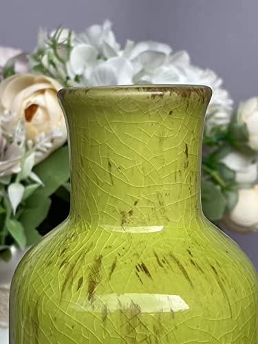 Ceramic Vase Set 3, Multi-Color Modern Vase, Rustic Farmhouse Flower Vase For Home Décor, Small Crackled Decorative Vase For Table,Bookshelf,Kitchen Counter And Entrance Decoration (Mutil-Color) #TOP5