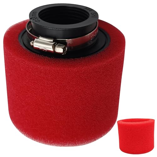 Strongthium Filtre à Air 38mm Double Mousse, Compatible avec Pit Dirt Bike 50cc-150cc YCF Apollo Bastos Skyteam, Admission d'air pour Scooter GY6 Quad VTT...