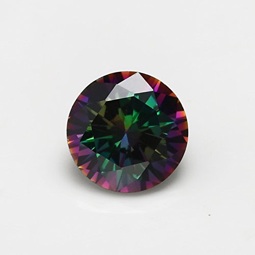 Size 1Mm~10Mm Plating Mix Color Multicolor Round Shape Cubic Zirconia Cz Stone Loose (5Mm 50Pcs) #TOP4