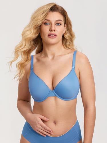 Image of Gratlin Women's Underwire Nursing Bras Support Full Coverage Lightly Padded Maternity Bra for Breastfeeding