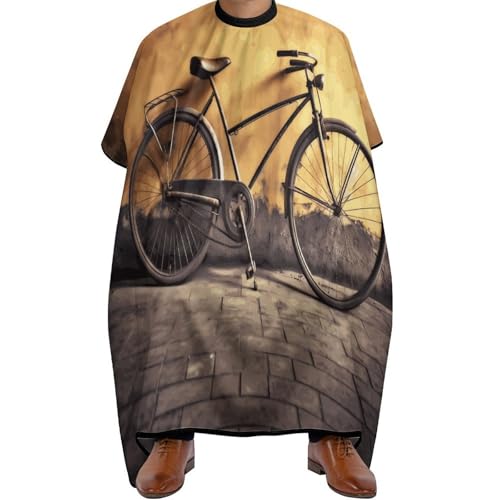 Capa para corte de cabello Old Bicycle, unisex, 66.9x56.7 pulgadas miniatura 1