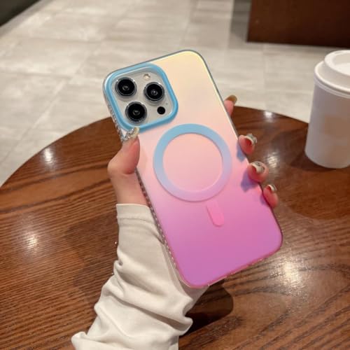 Étui de luxe iPhone 12 Pro Max coque de protection magnétique au dégradé laser raffiné