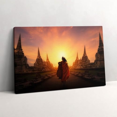 Peinture sur toile temple asiatique Wallfluent pour une décoration zen inspirante