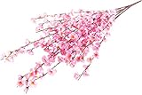 Evergreens künstlicher Frühlingsblütenbusch (Pfirsichblütenbusch) mit 20 Stielen (Dunkelpink)