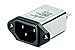 IEC Inlet HP Filter 250VAC; 15A; R; Faston