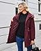 Maacie Maternity 3 in 1 Winter Coat Thicken Quilted Lined Warm Hooded Outwear Long Puffer Down Jacket Parka with Pocket Wine L