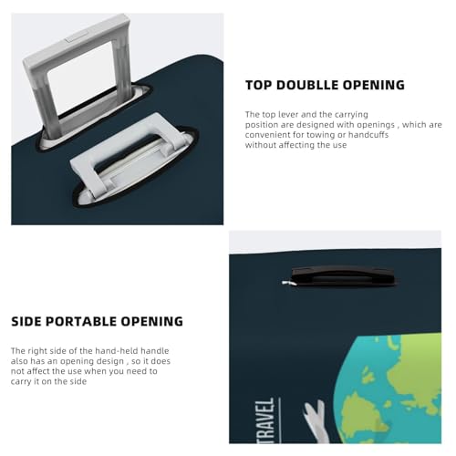 Luggage Cover Go Travel Suitcase Protector fits 18-32inch Travel Suitcase Cover Washable Dustproof with Concealed Zipper for Wheeled Suitcase TC2374