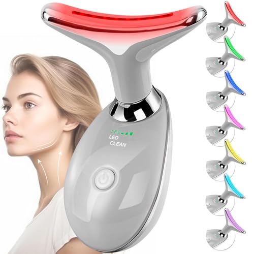 Image of Facial Massager Face and Neck, Face ๐ฒ culpting Wand with 7 Color Red (Grey)
