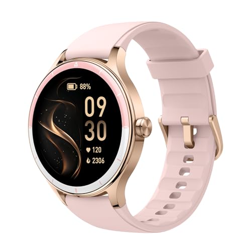 El Mejor Listado de smartwatch elektra - los preferidos. 42 Bettdow Reloj Inteligente Hombre Mujer 1.27” Pantalla LCD, Llamadas Bluetooth, IP68 Resistente al Agua Piscina, 100+ Deporte, Monitoreo Frecuencia Cardíaca, Pulsera Inteligente...