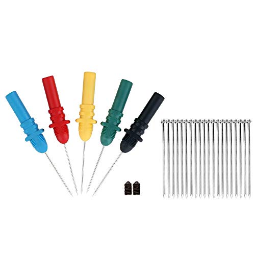 Probe Kit, KKmoon HT307 Acupuncture Back Probe Pins Set Automotive Diagnostic Test Accessories Repair Tools Back Pinning Probes/Needle/Piercing Probes Set(Set of 5,Assorted Colors)