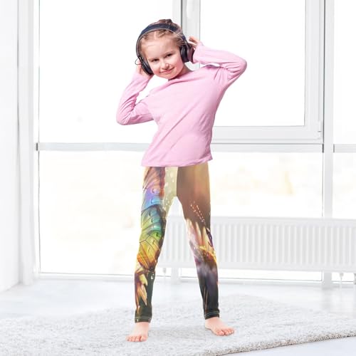 Toddler Girls Leggings Printed Yoga Pants Leggings Butterfly with Rainbow for Kids4
