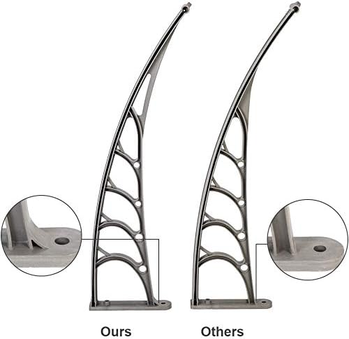 Miniatura 8 de Toldo para ventana de puerta de patio, 40 x 80 pulgadas, cubierta hueca para ventana de puerta delantera, cubierta de lluvia para exteriores, aleros