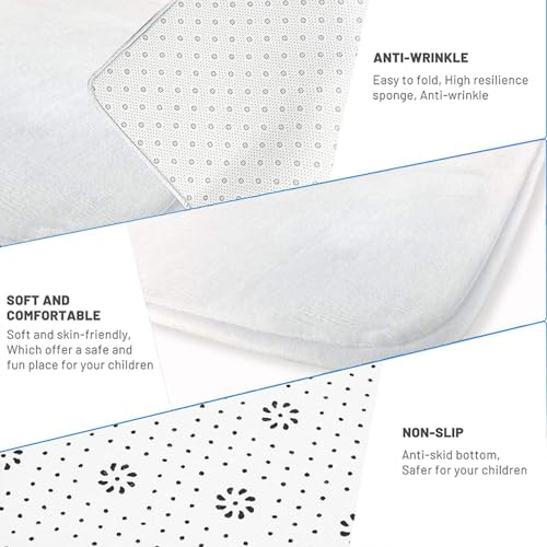 Tapis géométrique moderne flanelle grande surface 180x250cm couleur crème - 3