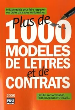 Paperback PLUS DE 1000 MODELES DE LETTRES ET DE CONTRATS 2008 [French] Book