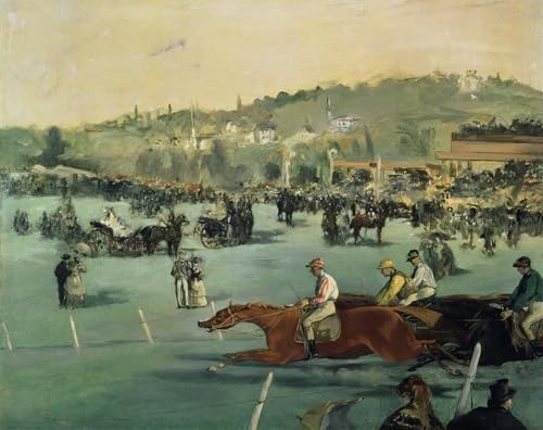 Poster Edouard Manet tableau courses hippiques pour décorer un bureau ou salon moderne