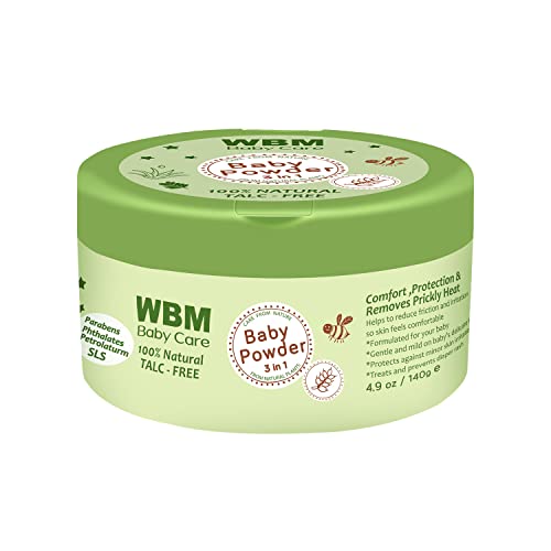 WBM Care 3 in 1 Baby Powder | Skin Reparing, Nourishing & Dry | Natural Dusting Powder | 4.9 oz