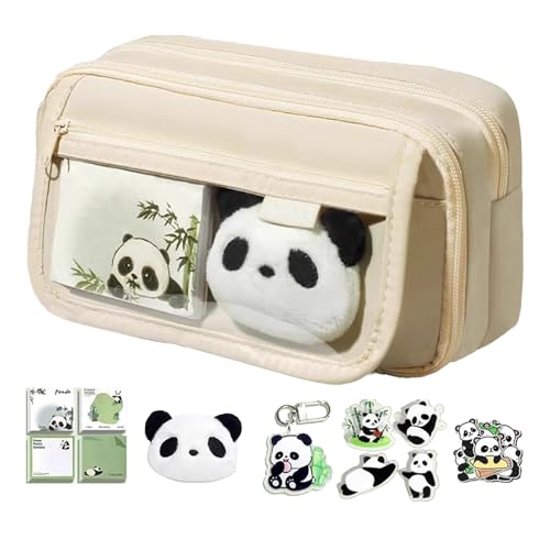 Trousse panda grande capacité et esthétique jolie pochette pour stylos école et bureau