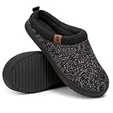 MERRIMAC Bequeme Herren-Hausschuhe aus Memory-Schaumstoff, Black, 42/44 EU