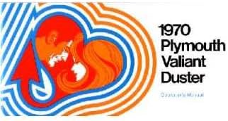 1970 PLYMOUTH DUSTER VALIANT Owners Manual User Guide