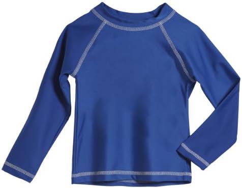 Baby Boys' and Girls' Solid Rashguard Swimming Tee Shirt Rash Guard SPF UPF Sun Protection for Summer Beach Pool and Play, L/S Royal Blue, 18-24 mon.