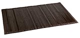 Ribete de poliéster 100% Estores Basic Natural Alfombra, Bambú, Marrón Oscuro, 160 x 240 cm