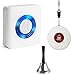 Wireless Caregiver Pager Nurse Smart Call System with IP55 Waterproof Call Button for Home/Elderly/Patient Attention Pager (1 Receiver + 1 Call Button+1Call Bell)