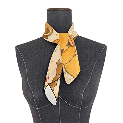 Xling Fashion Square Scarf Vintage Animal Fox Bird Rabbit Lightweight Sunscreen Silk Scarves Muffler Hair Wrap Headscarf Neckerchief For Women Men #TOP2