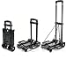 Heavy Duty Folding Trolley on Wheels 35kg Load Capacity, Wheelbarrow Festival Trolley Foldable Sack Barrow Wheel Barrow Sack Truck for Luggage, Groceries, Office, Warehouse (2 Wheels - Black - Steel)