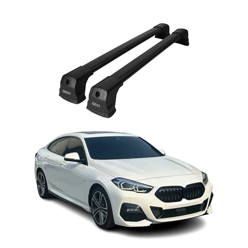 Baca portaequipajes para BMW Serie 1 F40 2019-24, soporte básico de aluminio, negro, 2 unidades