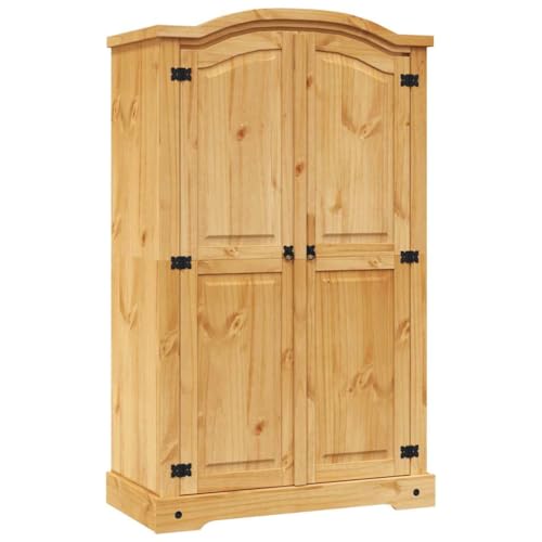 vidaXL Garde-Robe Meuble de Rangement Pin Mexicain Gamme Corona 2 Portes