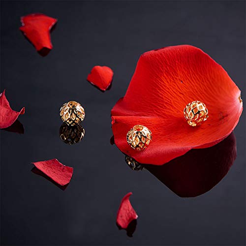 Benecreat 30 Pcs 18K Gold Plated Spacer Beads Metal Spacer Beads For Diy Jewelry Making Findings And Other Craft Work - 8X3Mm, Hollow Shape #TOP5