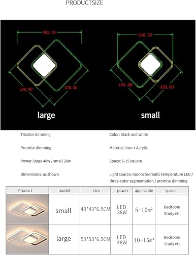 Lustre de plafond moderne au design élégant pour éclairage de salon et salle à manger