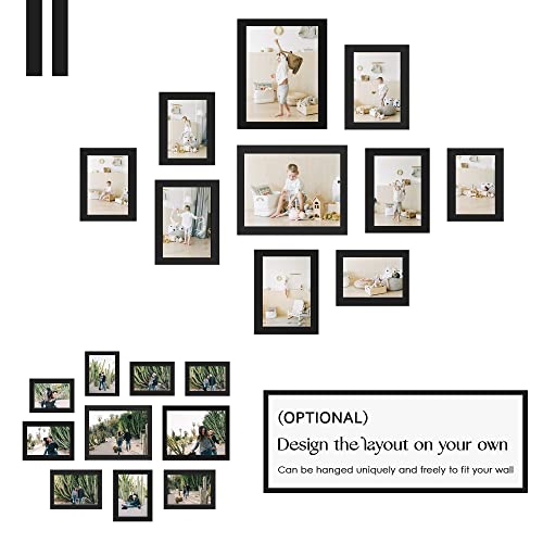 Hello Laura Picture Frame Set For Wall - 10 Pieces Black Picture Frame Sets For 4X6 5X7 8X10 Photos Frames Collage Wall Decor Durable Mdf Frames Set For Home Living Room Bedroom #TOP4