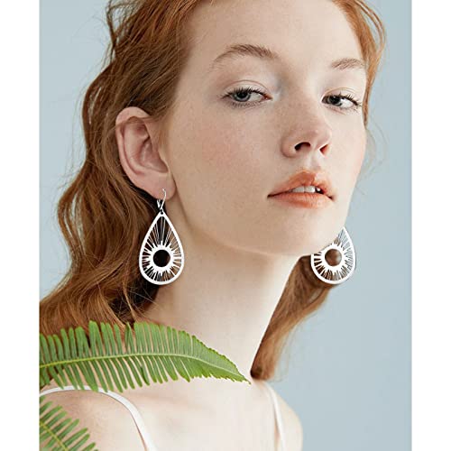 Boucles d'oreilles en forme de goutte REELMAR géométriques irisées anti-ternissement - 4