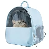 YUAZWELA Pet Backpack Travel Carrier, for Less Than 16.5 Ib Small Cats and Dogs, Ventilated Design,