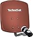 Produktbild TechniSat DIGIDISH 33  Satelliten-Schüssel für 1 Teilnehmer (33 cm kleine Sat Anlage - Komplettset mit Wandhalterung und Satfinder V/H-LNB) rot