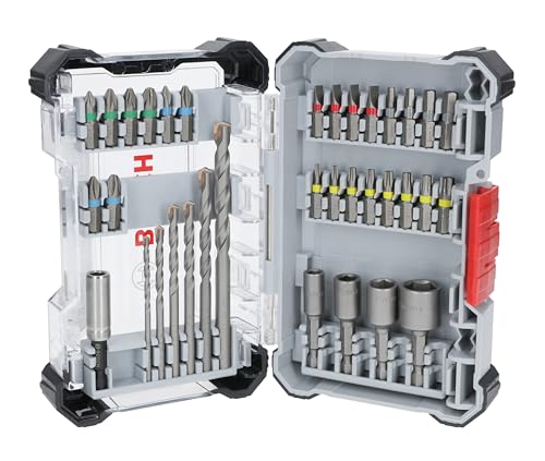 Bosch 35x Extra Hard zestaw wierteł i bitów CYL-3, 35-częściowy (197 x 110,5 mm, profesjonalne akcesoria śrubokręt, wiertarka)