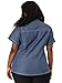 Agnes Orinda Plus Size Denim Shirts for Women Short Sleeve Chambray Button Down Shirts Casual Shirt 2X Blue